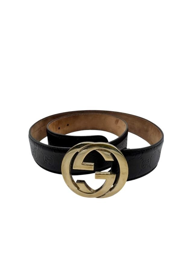 GUCCI -  INTERLOCKING MONOGRAM BELT - Image 4